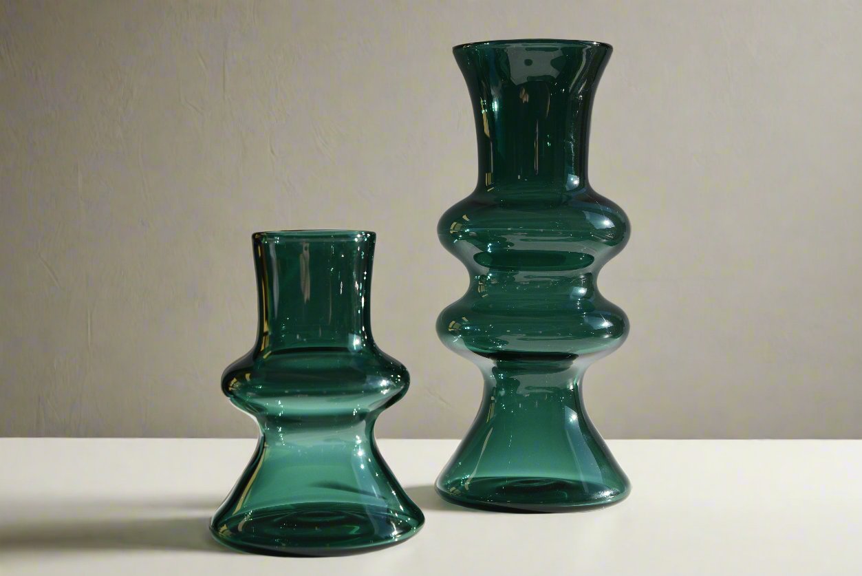 4 Piece Vase set - Dark Emerald