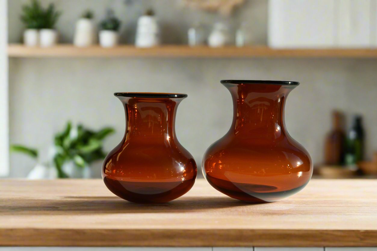 4 Piece Vase set - Sunlit Amber