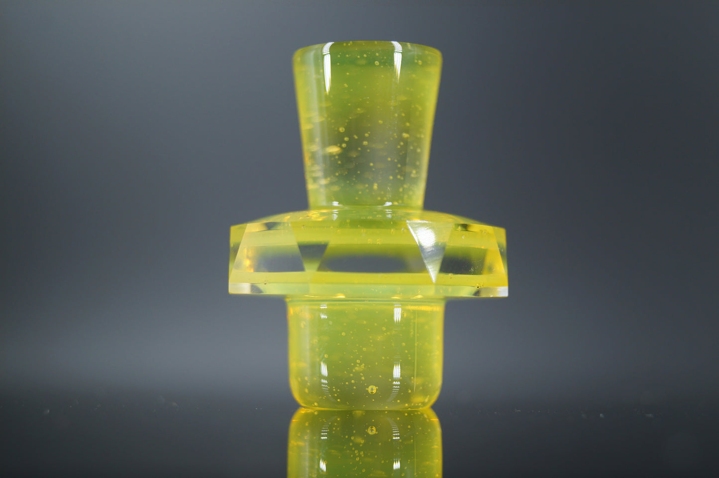 Faceted Vortex Halo Cap - Exp. #169 Transparent Yellow