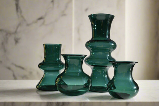 4 Piece Vase set  - Dark Emerald