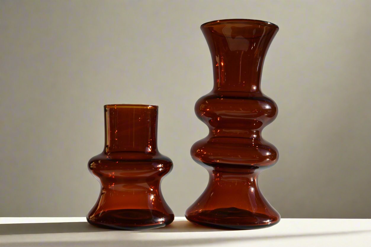 4 Piece Vase set  - Sunlit Amber