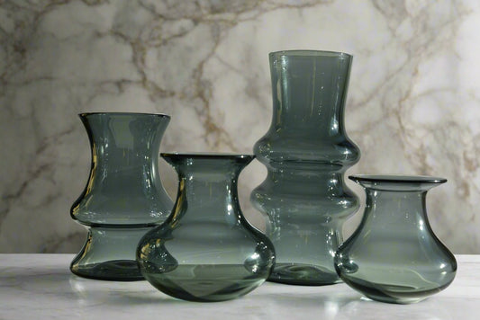 4 Piece Vase set  - Smoke Grey