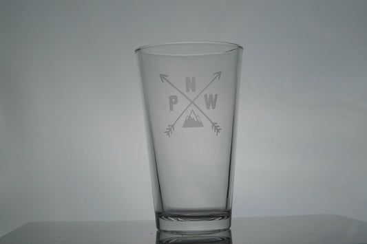 PNW Arrow Pint Glass