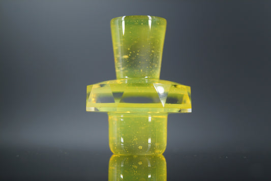 Faceted Vortex Halo Cap - Exp. #169 Transparent Yellow