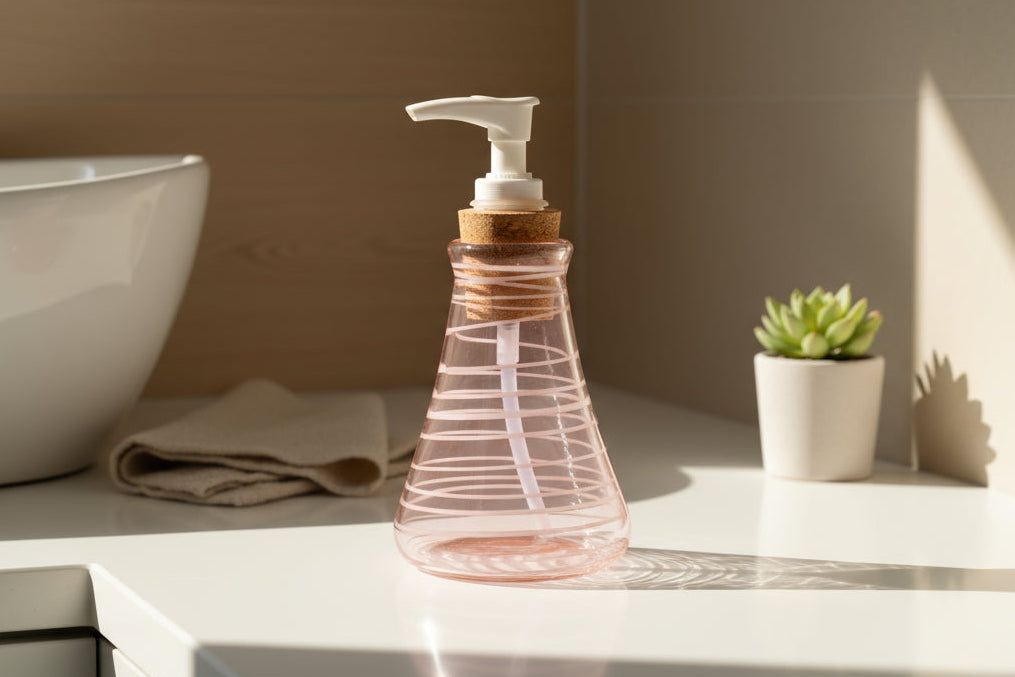 Soap Dispenser - Pink and White