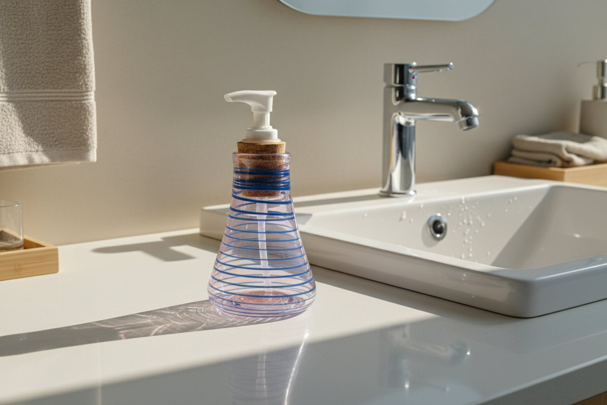 Soap Dispenser - Pink and Navy