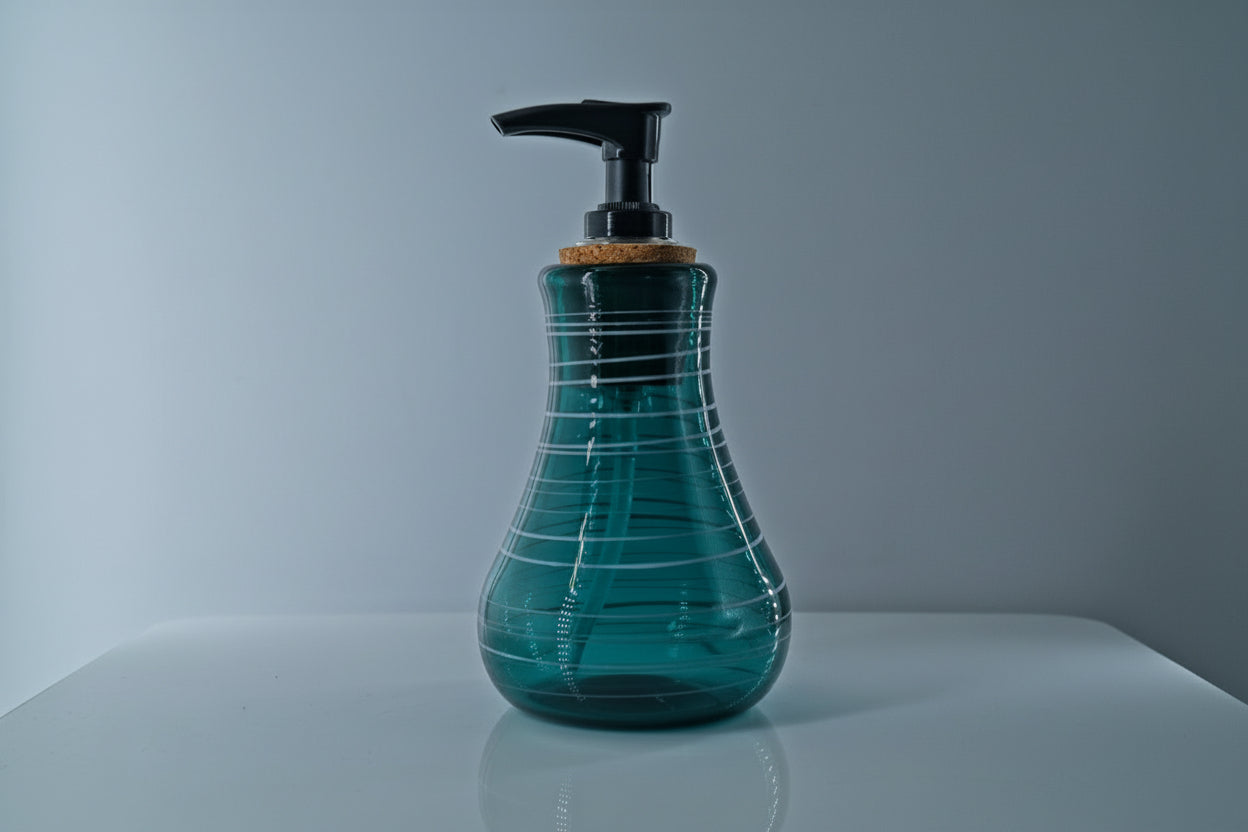 Soap Dispenser - Emerald Green and White